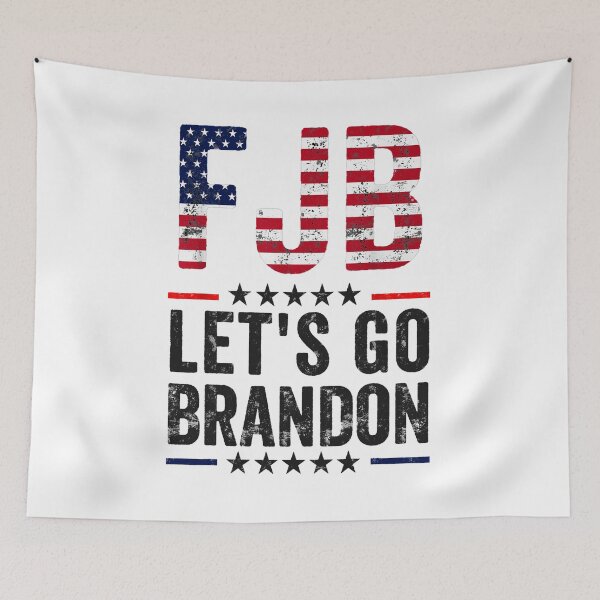 Item preview,  FJB Let's Go Brandon Meme USA Flag designed and sold by DN Shop ★★★★★.