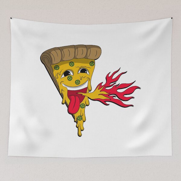 Item preview, Cute Spicy Jalapeno Pizza Slice Cartoon Illustration designed and sold by ProdbyNiECO.