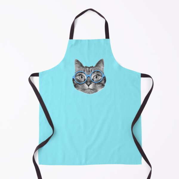 Item preview, Cute hipster cat with big blue glasses designed and sold by Purr95.