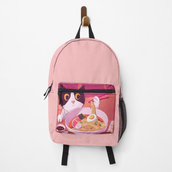 Item preview, Adorable cat eating ramen Japanese, cute, hungry,illustration, art,lofi,dumplings, sushi designed and sold by RashidaHanaart.