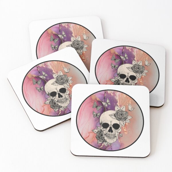 Item preview, Pink Gold Marble Skull designed and sold by Arte Del Cuerpo Humano.