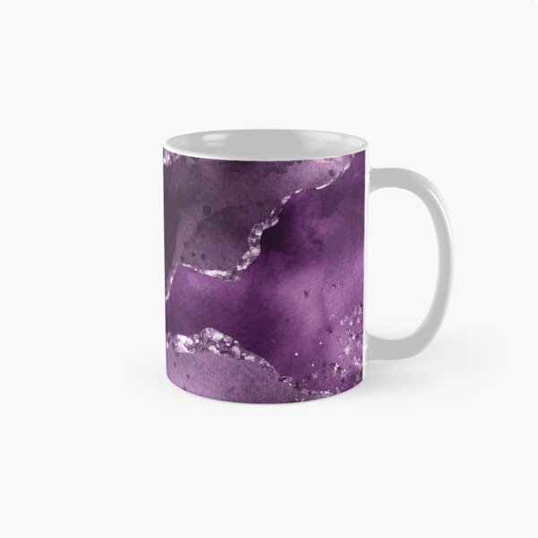 Aperçu de l'œuvre Agate violette avec paillettes créée et vendue par MagicalTexture.