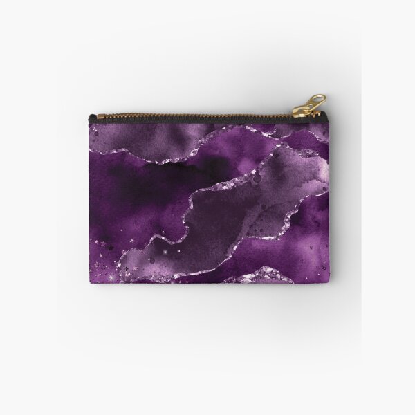 Aperçu de l'œuvre Agate violette avec paillettes créée et vendue par MagicalTexture.