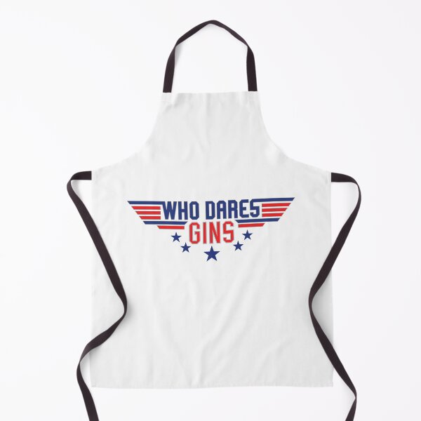 Item preview, WHO DARES GINS - logo - Top Gun Inspired designed and sold by RetroTeeStudio.