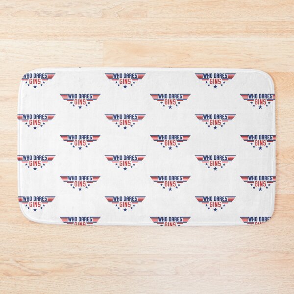 Item preview, WHO DARES GINS - logo - Top Gun Inspired designed and sold by RetroTeeStudio.