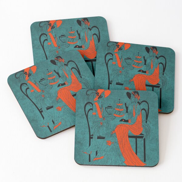 Item preview, 1920's fashionable stylish ladies enjoying tea designed and sold by Areashor.