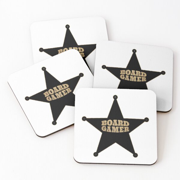 Item preview, Boardgamer Sheriff Star Badge Sign (Funny Car Bumper Sticker - Golden Label - Board Game Box Upgrade)  designed and sold by SassyClassyMe.