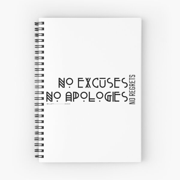 Item preview, No Excuses No Apologies No Regrets | Inspirational Quote designed and sold by Orlandloo.