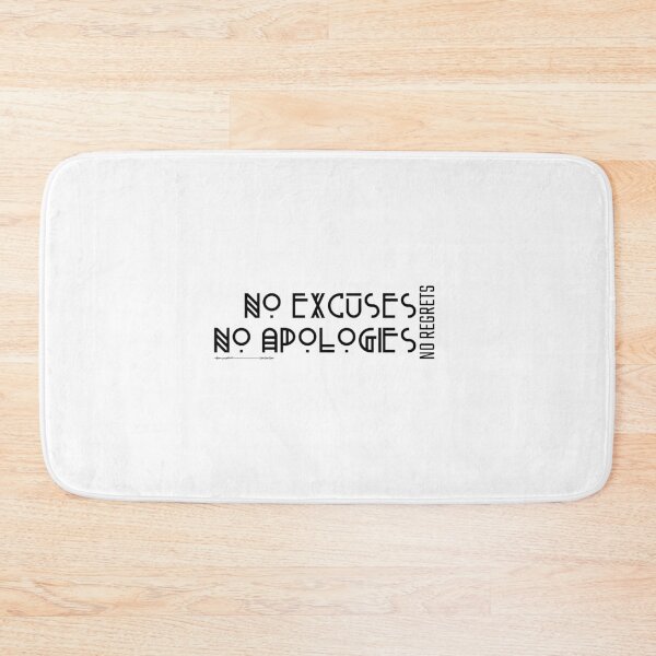 Item preview, No Excuses No Apologies No Regrets | Inspirational Quote designed and sold by Orlandloo.