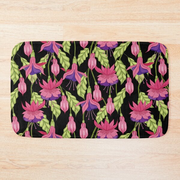 Item preview, Fuchsia Flowers Pattern designed and sold by Ayesha Saleem.