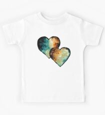 Watercolor Hearts Kids Tee