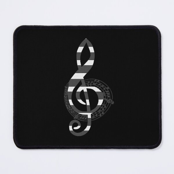 Item preview, Clefs with black and white patterns, music lover shirts, unique designs designed and sold by Kirei-Lily.