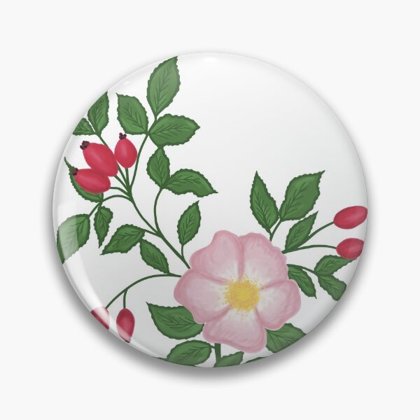 Item preview, Wild rose and rose hips designed and sold by Luaillustration.