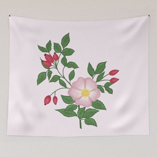 Item preview, Wild rose and rose hips designed and sold by Luaillustration.