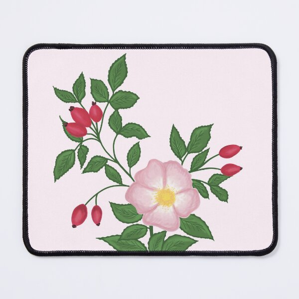 Item preview, Wild rose and rose hips designed and sold by Luaillustration.