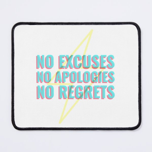 Item preview, No Excuses No Apologies No Regrets | Workout Quotes designed and sold by Orlandloo.