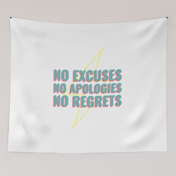 Item preview, No Excuses No Apologies No Regrets | Workout Quotes designed and sold by Orlandloo.