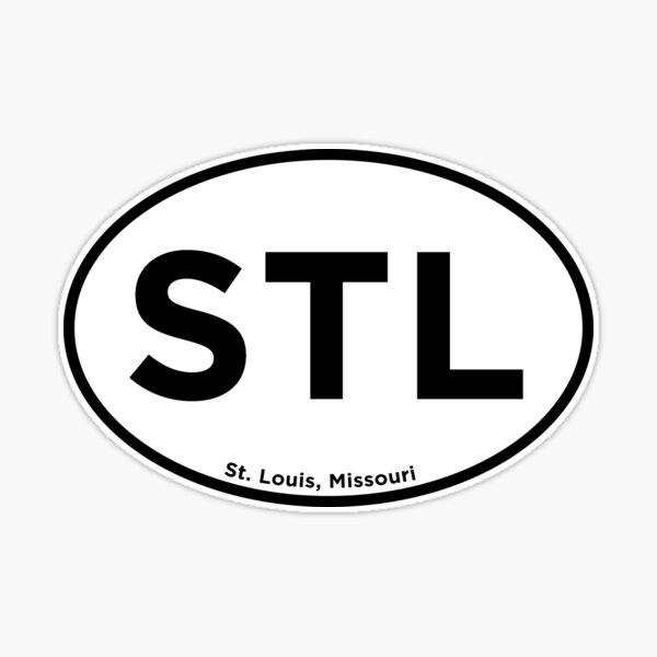 STL Saint Louis Missouri Luggage Tag Sticker / Airport Code 