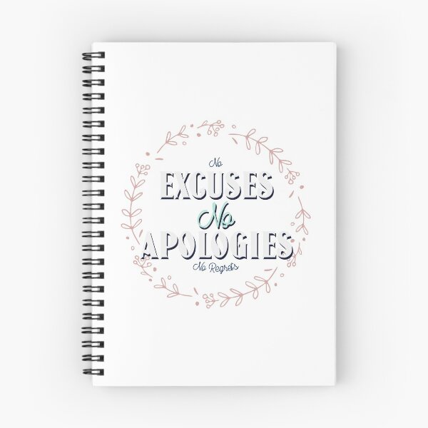 Item preview, No Excuses No Apologies No Regrets | Beautiful Flowers designed and sold by Orlandloo.