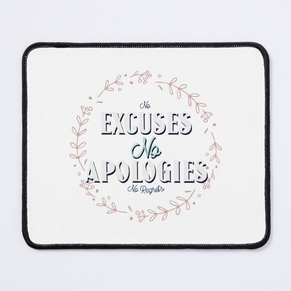 Item preview, No Excuses No Apologies No Regrets | Beautiful Flowers designed and sold by Orlandloo.