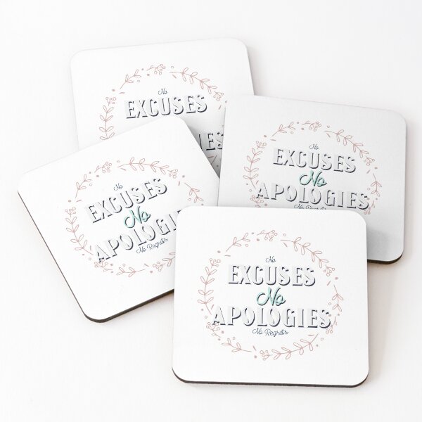 Item preview, No Excuses No Apologies No Regrets | Beautiful Flowers designed and sold by Orlandloo.