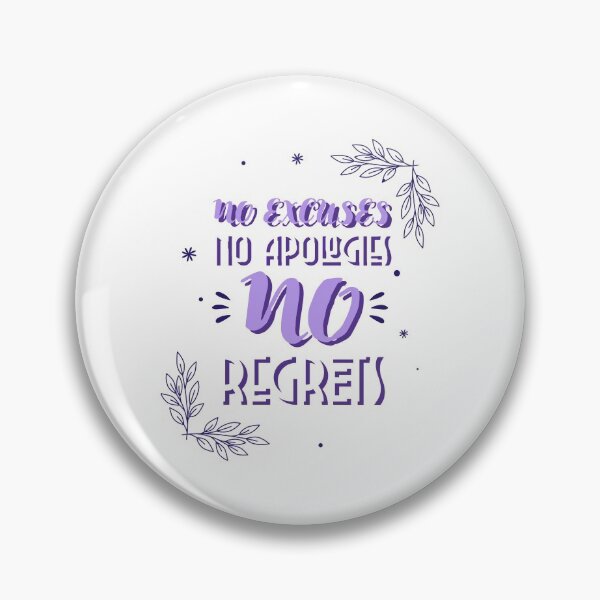 Item preview, No Excuses No Apologies No Regrets | Flowers Design Inspirational Quotes designed and sold by Orlandloo.