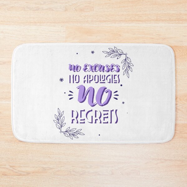 Item preview, No Excuses No Apologies No Regrets | Flowers Design Inspirational Quotes designed and sold by Orlandloo.