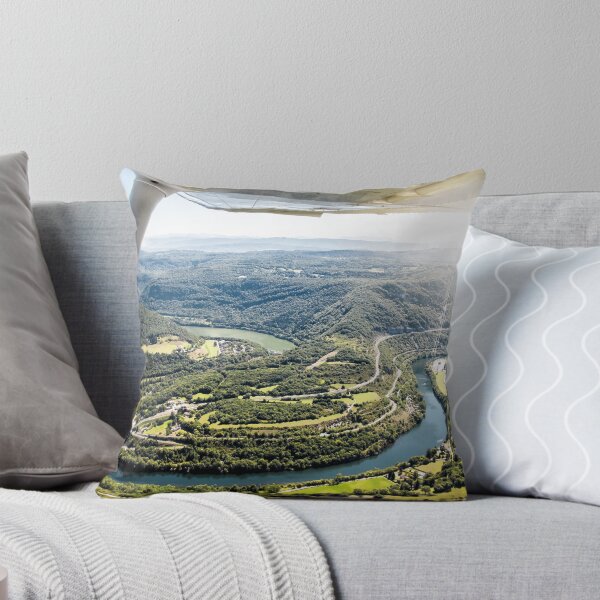 Item preview, Aerial view by airplane of french Ain river valley in horseshoe shape with viaduct designed and sold by Grégory DUBUS.