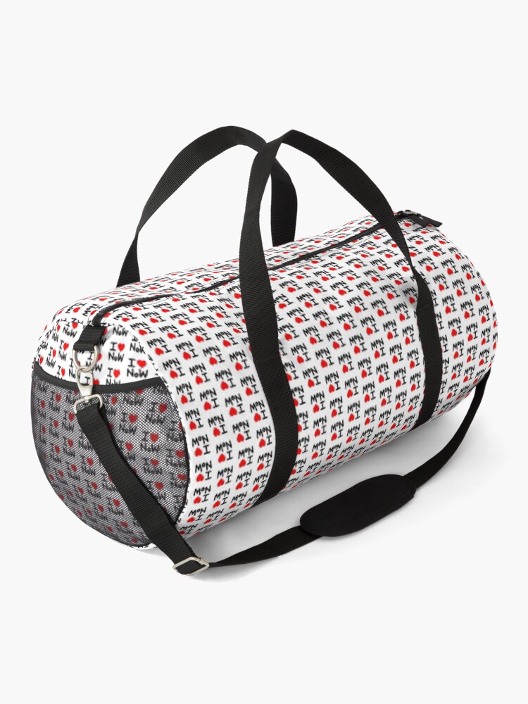 Alternate view of I LOVE NoW (Black Text) Duffle Bag