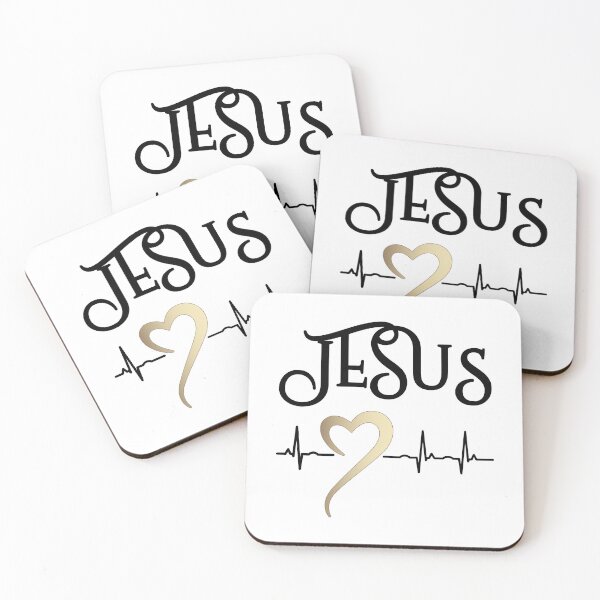Item preview, Christian Design - Jesus with Heart and Heartbeat designed and sold by simplydesignart.