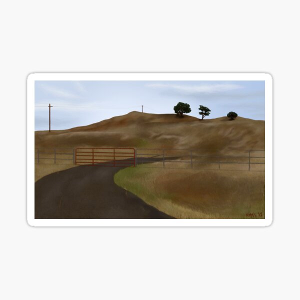"Petaluma Hills" Sticker by KMossifer Redbubble