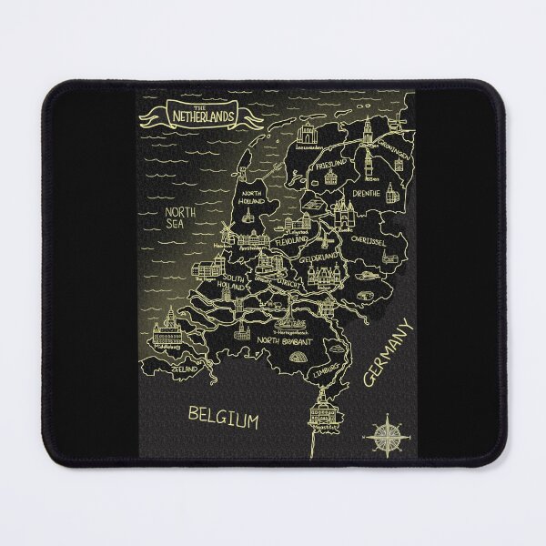 Item preview, Fluorescent Glowing Map of The Netherlands designed and sold by Sheridan T.