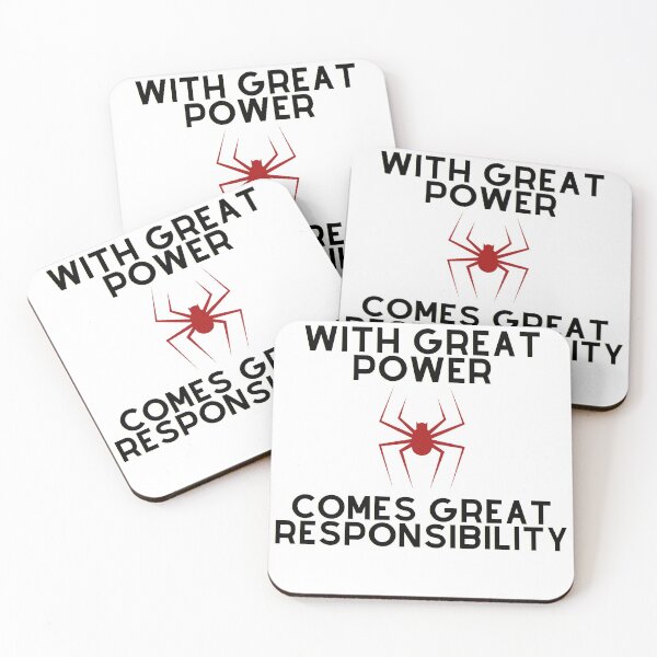 Item preview, WITH GREAT POWER COMES GREAT RESPONSIBILITY red spider designed and sold by Awkward-Ginger.