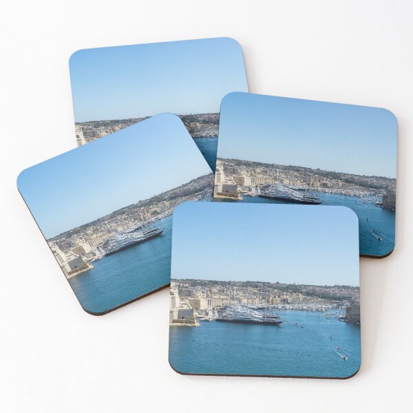 Item preview, Tiny Water Taxies and Megayachts - Grand Harbour of Valletta Malta designed and sold by Georgia Mizuleva.