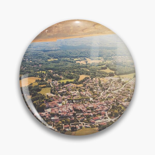 Item preview, Aerial view of french village of Ambronay countryside with famous abbey designed and sold by Grégory DUBUS.