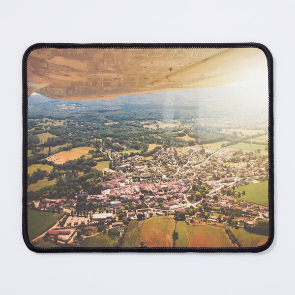 Item preview, Aerial view of french village of Ambronay countryside with famous abbey designed and sold by Grégory DUBUS.