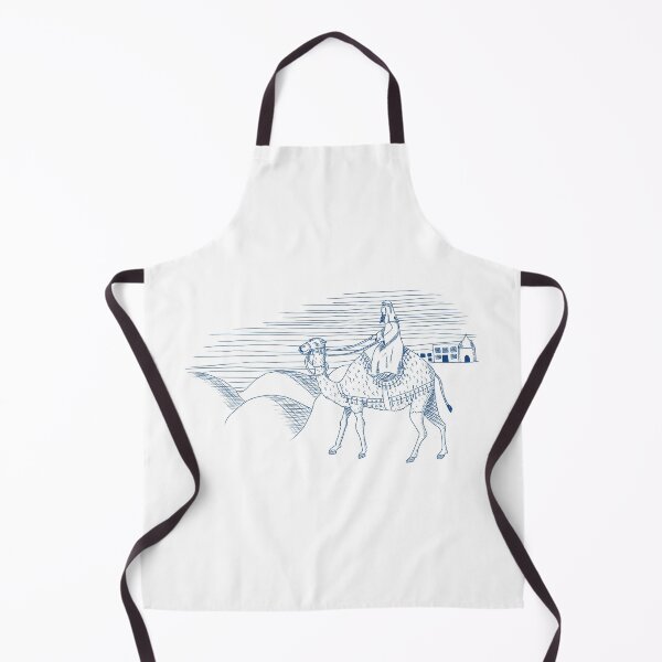 Item preview, Camel and Rider in Desert in Navy Pen and Ink designed and sold by Zab Butler Design.