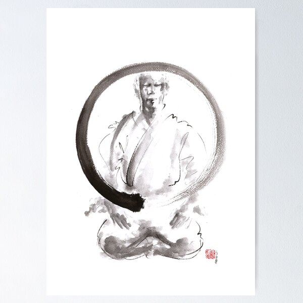 Item preview, Enso circle original painting, japanese ideas for men designed and sold by Mariusz Szmerdt.