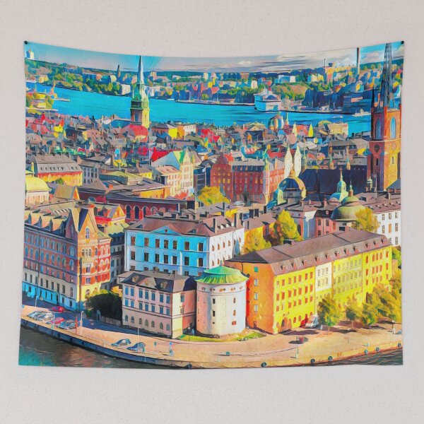 Item preview, Stockholm Skyline designed and sold by Sofia-Draws.