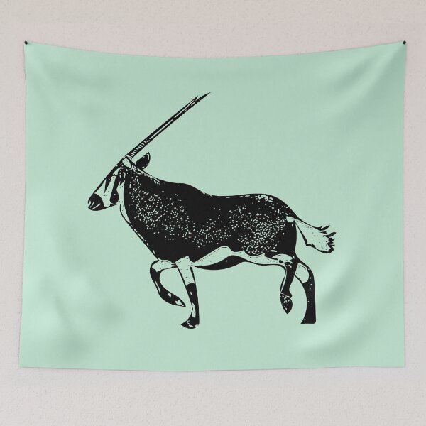 Item preview,  Gemsbok (South African Oryx) Black Design designed and sold by designsasstultd.