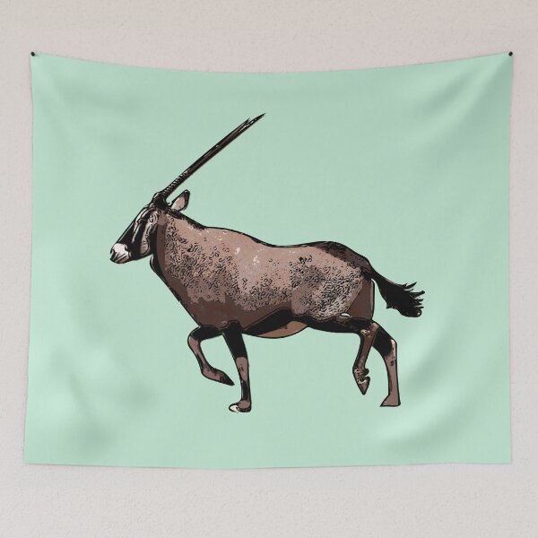Item preview, Gemsbok (South African Oryx) Black Alternate Design designed and sold by designsasstultd.