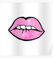 cartoon lips Poster