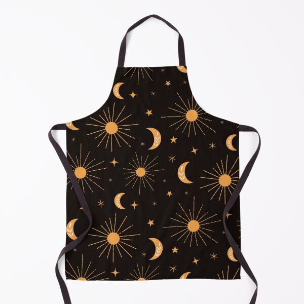 Item preview, Abstract boho orange sun and moon hippie pattern with stars designed and sold by Yasminepatterns .