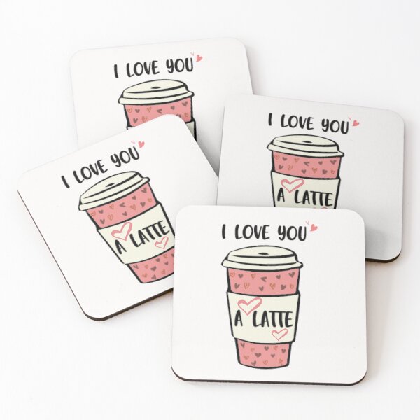 Artikelvorschau, Ich liebe dich einen Latte lustigen netten glücklichen Valentinstag 2022 entworfen und verkauft von BhavyaBathla.