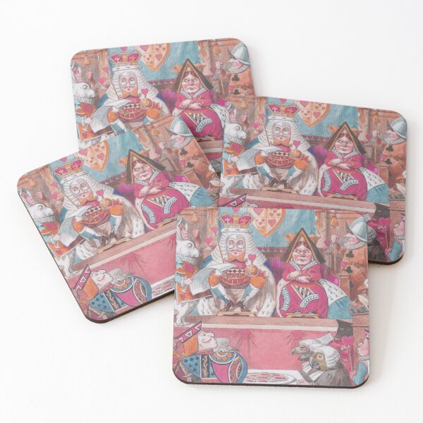 Item preview, Alice in Wonderland King and Queen control the cakes, nice illustration with fun fantasy characters designed and sold by Mauswohn.
