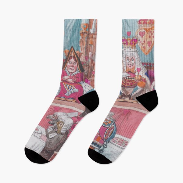 Item preview, Alice in Wonderland King and Queen control the cakes, nice illustration with fun fantasy characters designed and sold by Mauswohn.