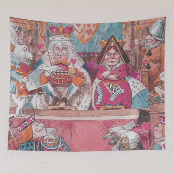 Item preview, Alice in Wonderland King and Queen control the cakes, nice illustration with fun fantasy characters designed and sold by Mauswohn.