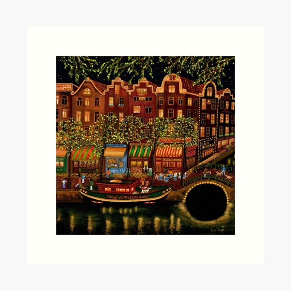 Amsterdam by night (Please read my own description before you buy a product) Art Print