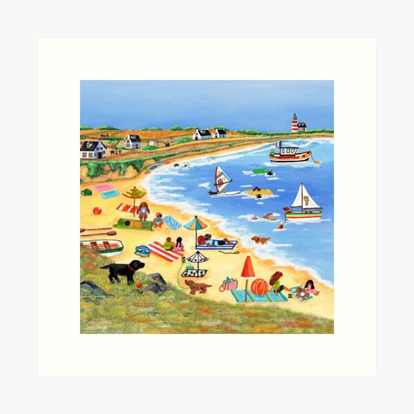 Beach and sea France (Please read my own description, before you buy an art print or canvas print) Art Print
