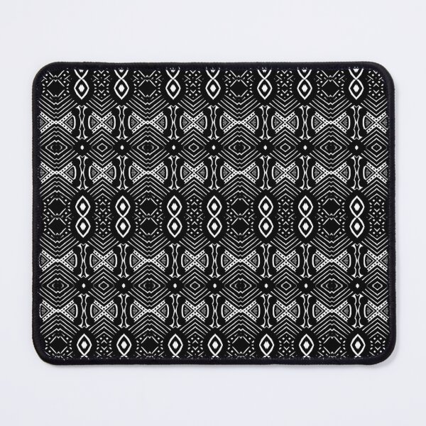 Item preview, Beautiful symmetrical pattern african wax print fabric black and white  designed and sold by Tony Cisse.